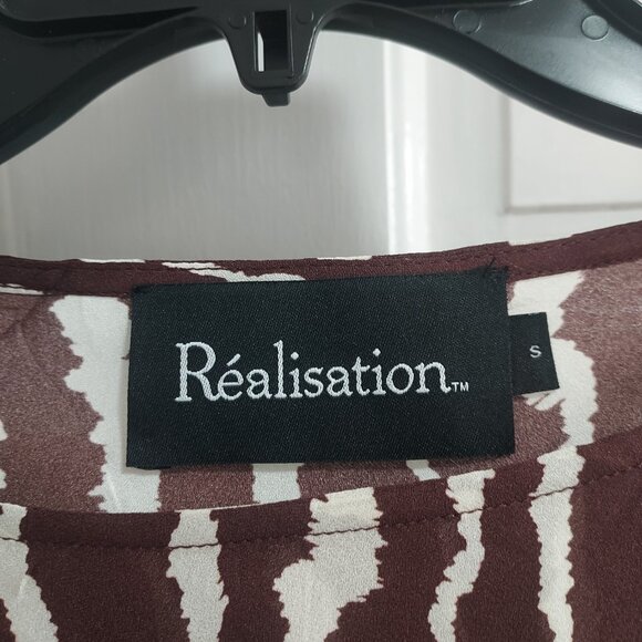 Realisation Par Brown Zebra Animal The Gia Maxi Silk Dress - Picture 3 of 10